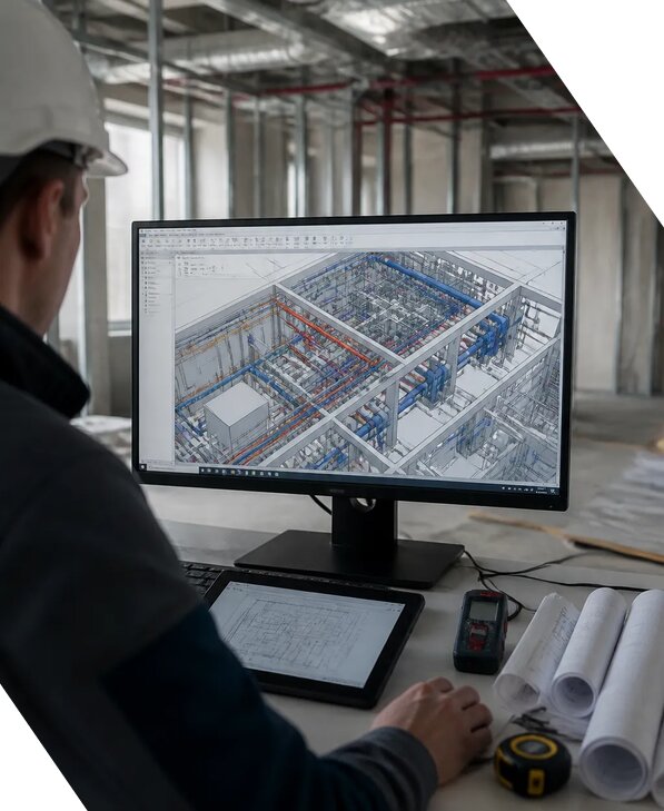 Создание BIM модели инженерных сетей для объектов в Твери